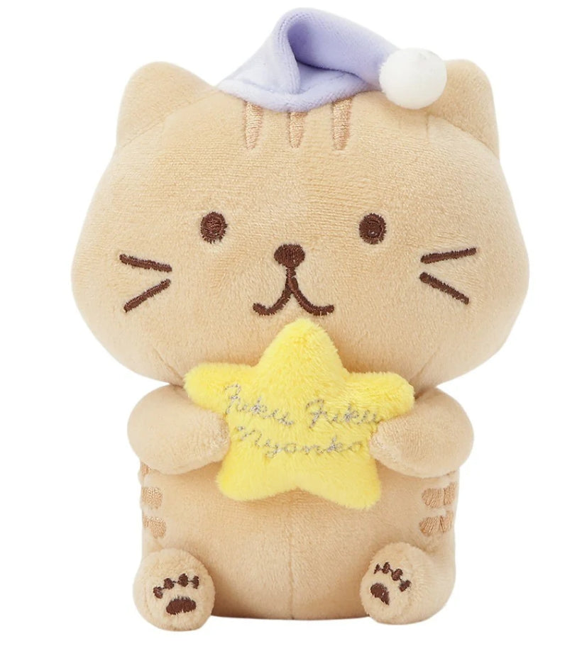 ふわふわ猫のおやすみ猫マスコット