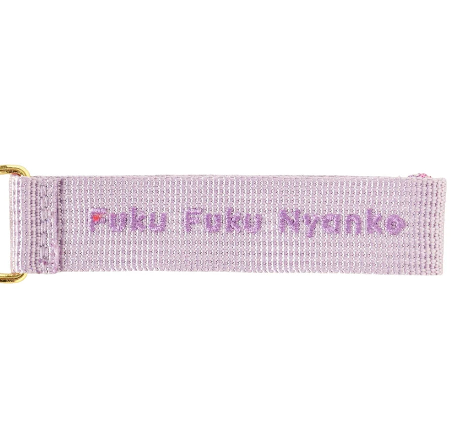 ふくふくにゃんこクロスケ バースデー刺繍タグキーホルダー