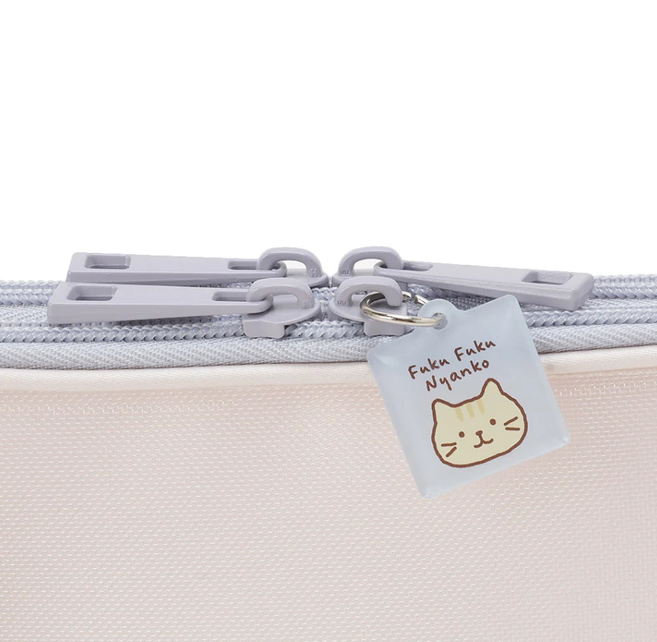 福福にゃんこ ひょっこり二重ネット小道具袋