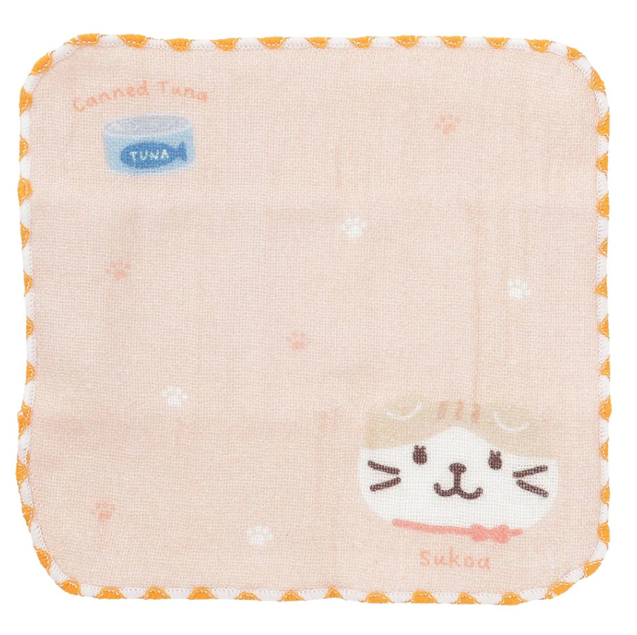 ふわふわキティ コットンミニタオル(ガチャポン)6枚セット