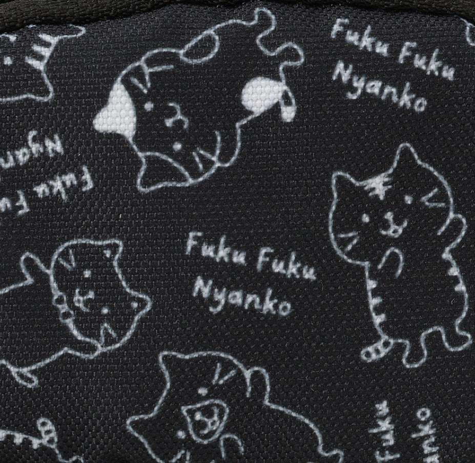 Fukufuku Nyanko 迷你圓形保護盒附登山扣