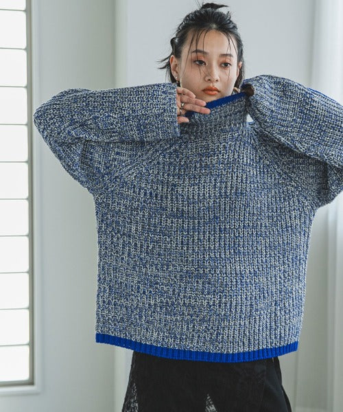袖口彩色混合針織