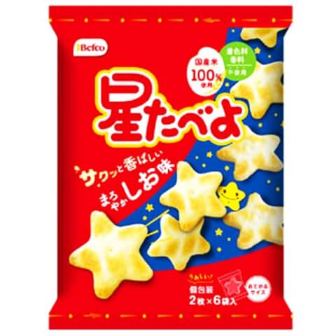 栗山米菓 星星造型鹽味仙貝 12片