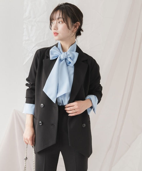 蝴蝶結長袖口襯衫