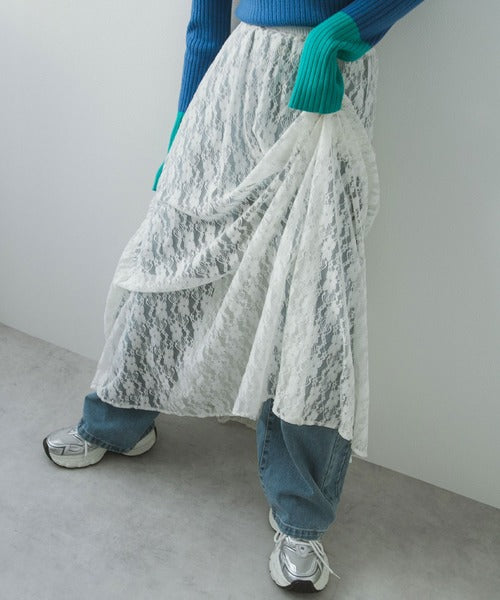 lace long skirt