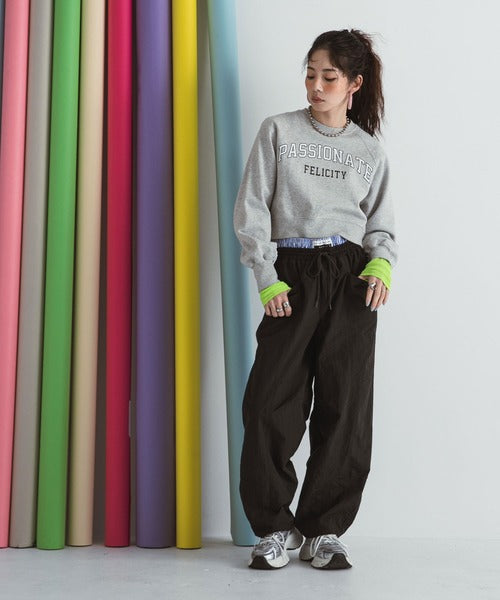 Curvy Layered Nylon Pants