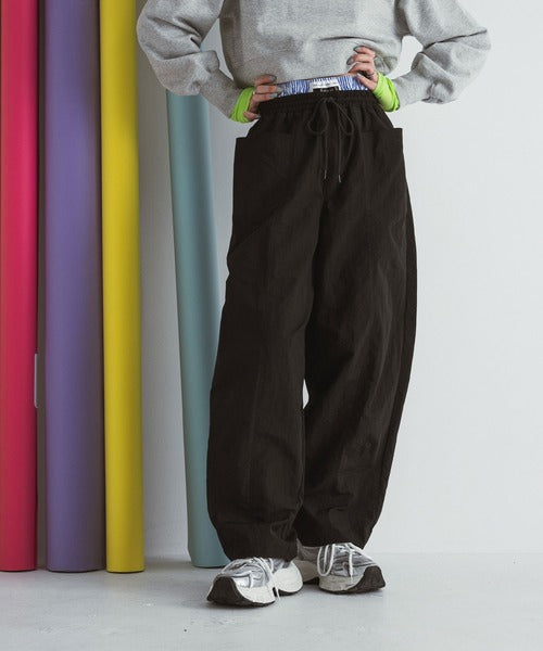 Curvy Layered Nylon Pants