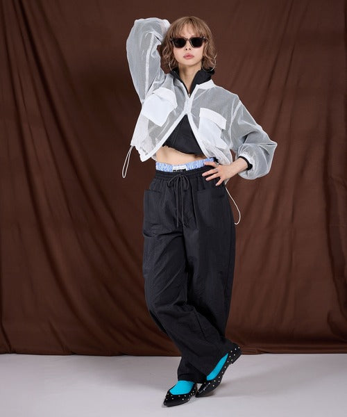 Curvy Layered Nylon Pants