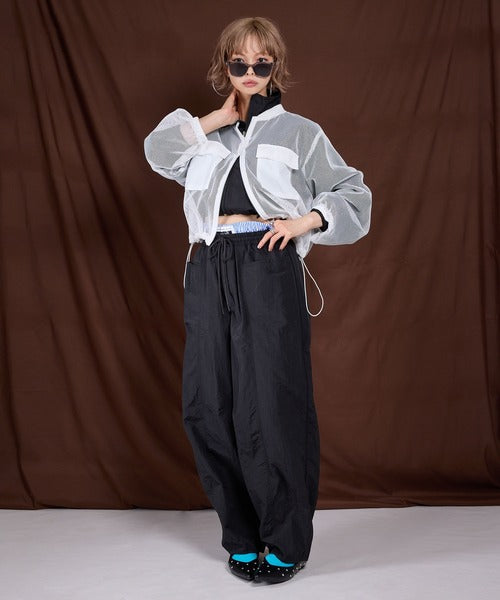 Curvy Layered Nylon Pants