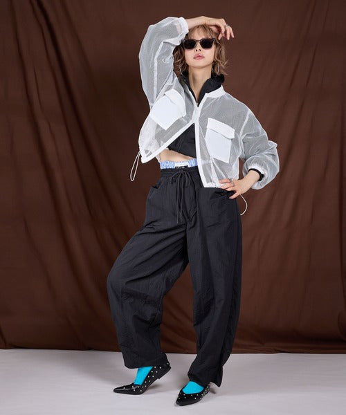 Curvy Layered Nylon Pants