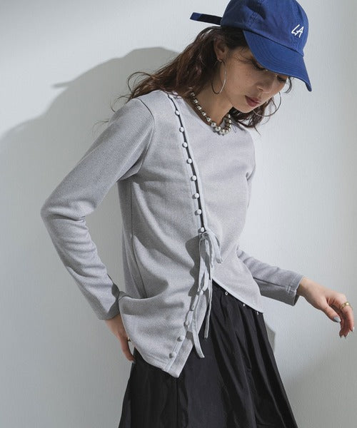 designer tailored ribbed top