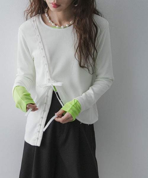 designer tailored ribbed top