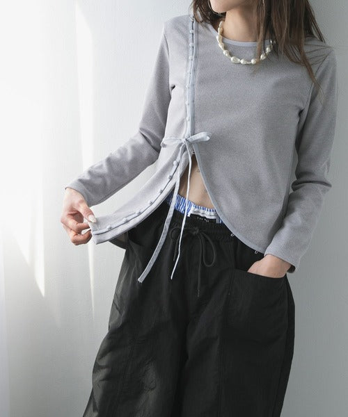 designer tailored ribbed top