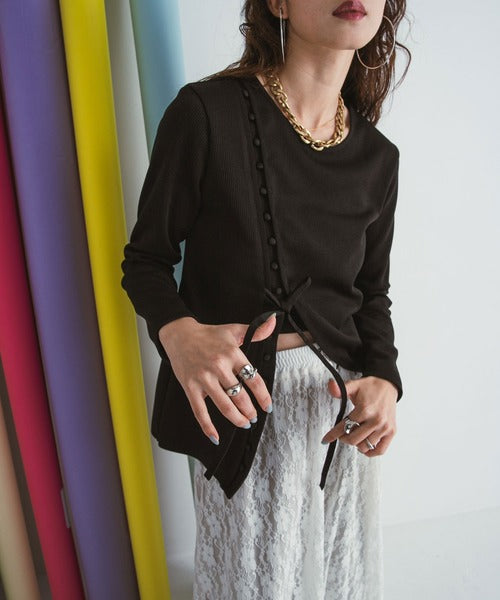 designer tailored ribbed top