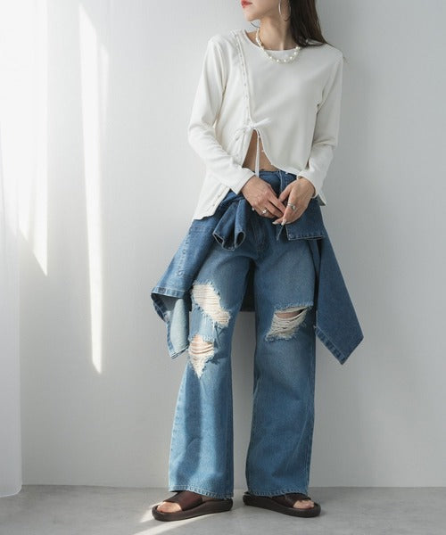 designer tailored ribbed top