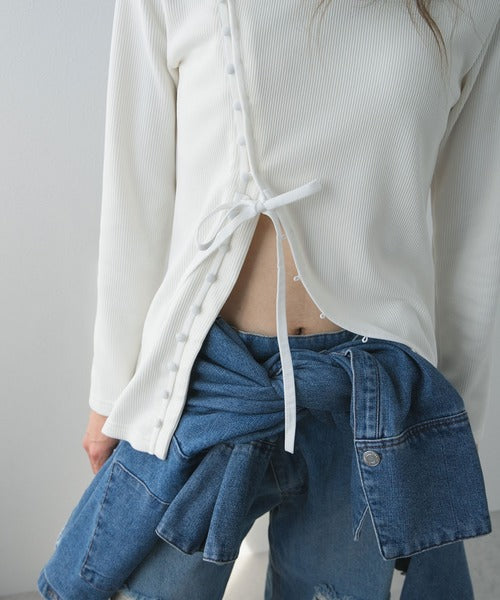 designer tailored ribbed top
