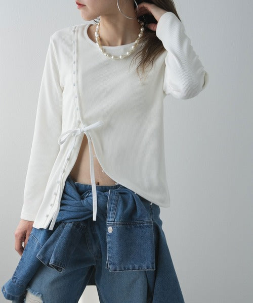 designer tailored ribbed top