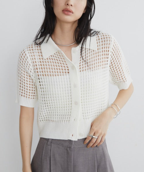 Mesh Polo Shirt/Summer Knit