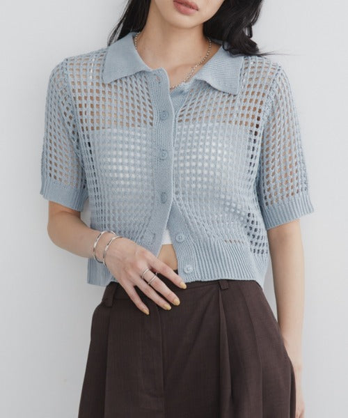 Mesh Polo Shirt/Summer Knit