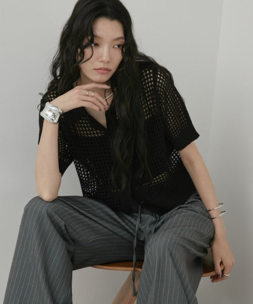 Mesh Polo Shirt/Summer Knit