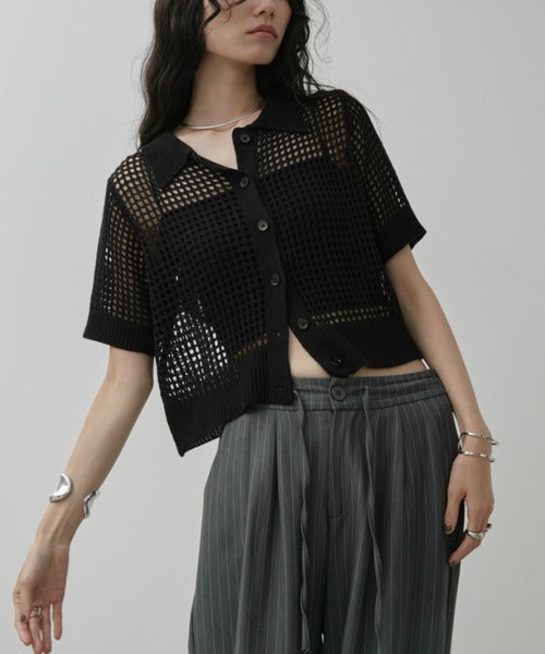 Mesh Polo Shirt/Summer Knit