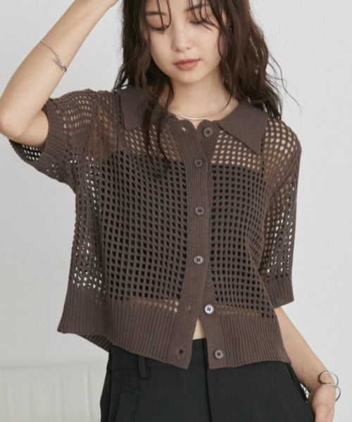 Mesh Polo Shirt/Summer Knit