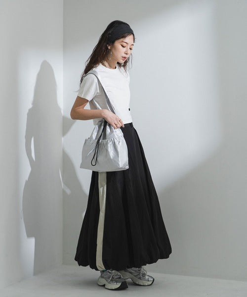 satin drawstring shoulder bag