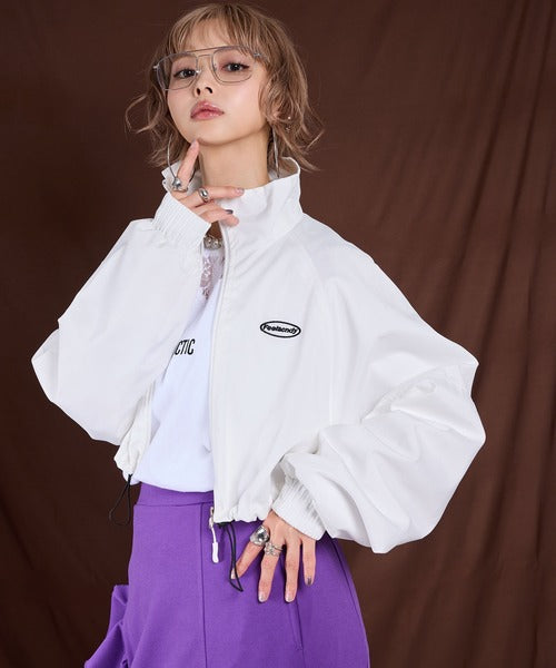 Sport nylon cropped jacket