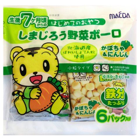 大阪前田製菓 巧虎嬰兒蛋酥 6袋入 2口味任選