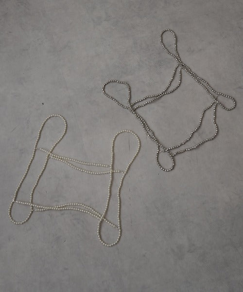 Pearl and Bead Harness Necklace
