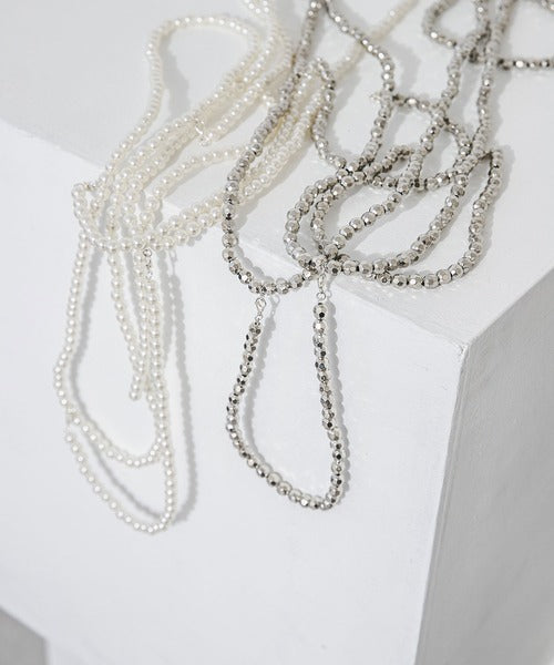 Pearl and Bead Harness Necklace