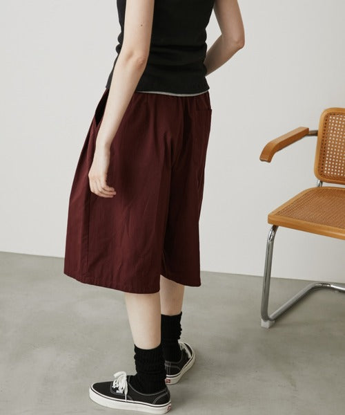 ワイドレッグショートパンツ
