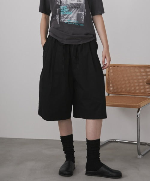 ワイドレッグショートパンツ