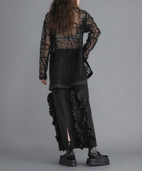 Ponti ruffled skirt