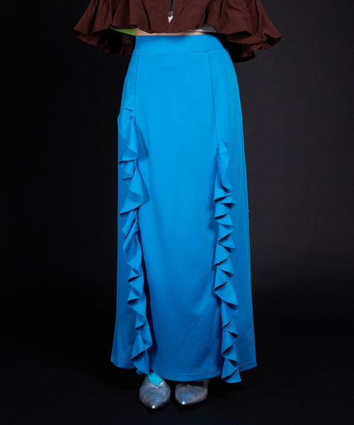 Ponti ruffled skirt