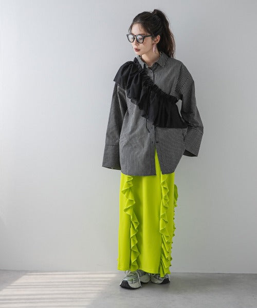 Ponti ruffled skirt
