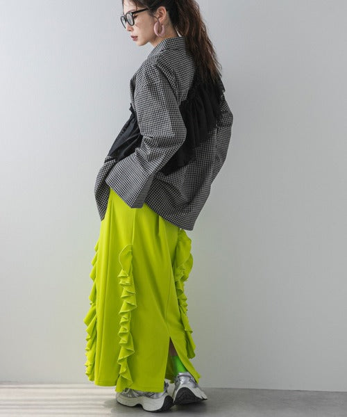 Ponti ruffled skirt