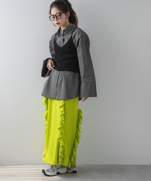 Ponti ruffled skirt