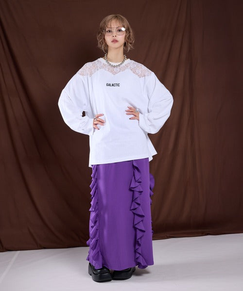 Ponti ruffled skirt