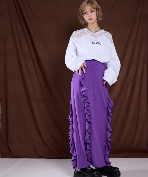 Ponti ruffled skirt