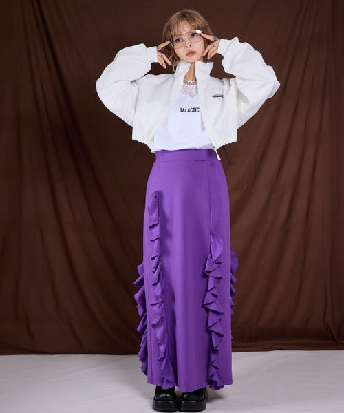 Ponti ruffled skirt