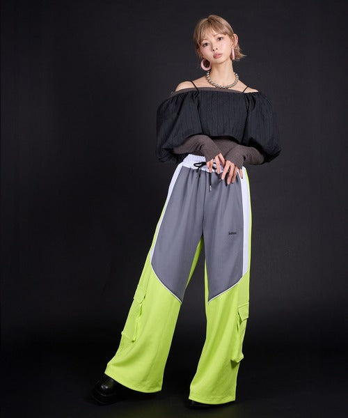 Line design casual style colorful sports pants