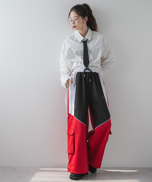 Line design casual style colorful sports pants