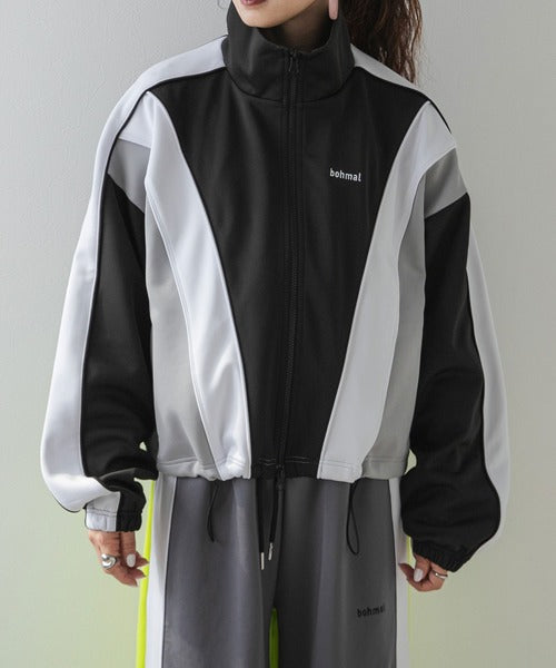 Original embroidered colorway knitted track jacket