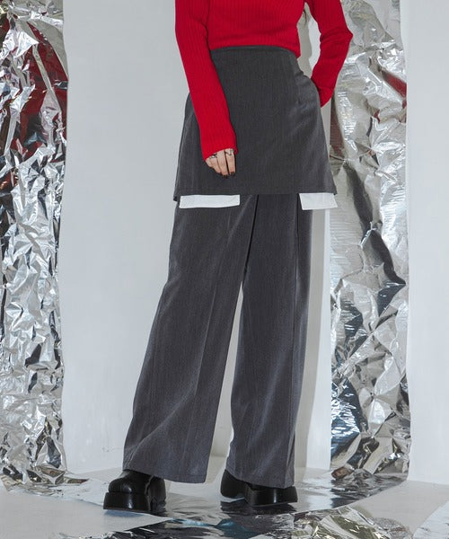 Pocket-designed culottes suit