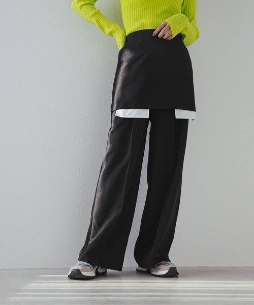 Pocket-designed culottes suit
