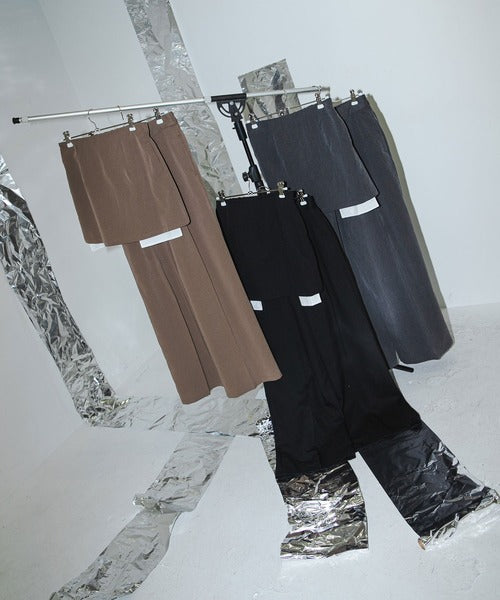 Pocket-designed culottes suit