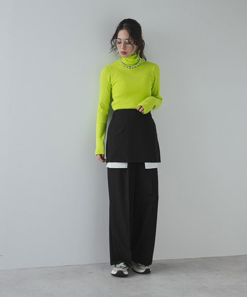 Pocket-designed culottes suit