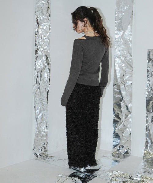 Faux Layered V-Neck Knit Sweater