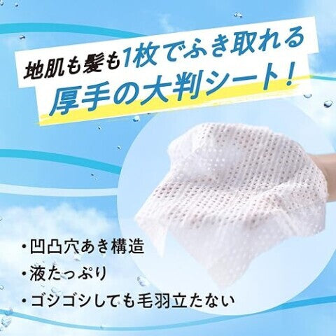 花王 KAO メリット DAY+ ドライシャンプー ウェットティッシュ 12枚入り 爽やかレモンの香り 爽やかピーチの香り